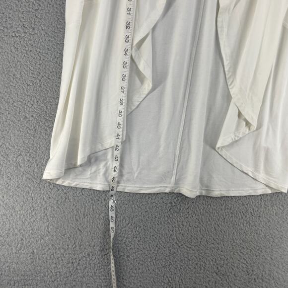 UGG Womens Cardigan Sweater Sz Medium / Large Cream Soft Stretch Lagenlook - Picture 4 of 13